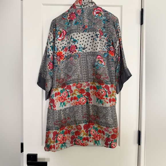 Johnny Was Ellamo embroidered floral silk mixed print cardigan size xs - Picture 9 of 9